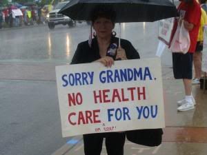 health care protest sign