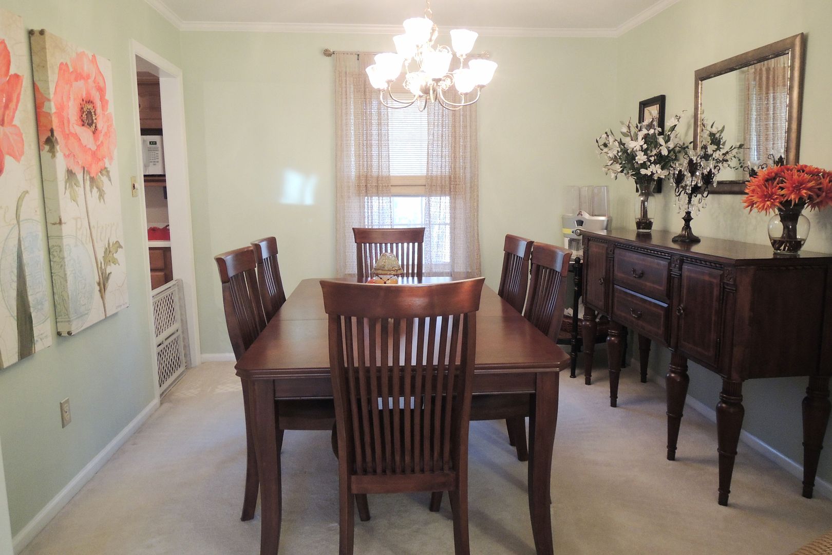 Formal Dining Room in Meticulously Maintained La Plata MD Home for Sale by Marie Lally of O'Brien Realty of Southern Maryland.  
