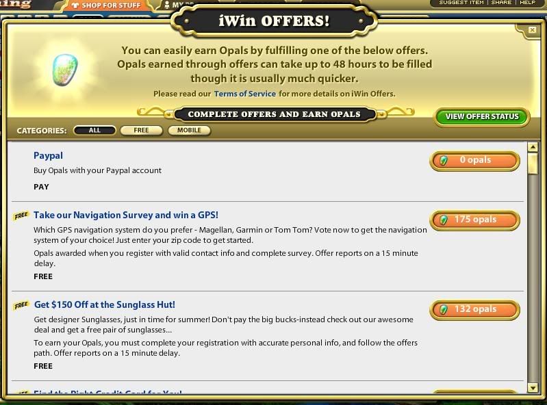 Offers