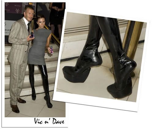 Victoria beckham and heeless shoes Pictures, Images and Photos