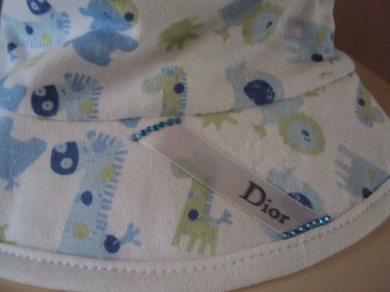 BABY DIOR FISHERMAN HAT 0-6M gucci fisherman hat. BABY DIOR FISHERMAN HAT 0-6M