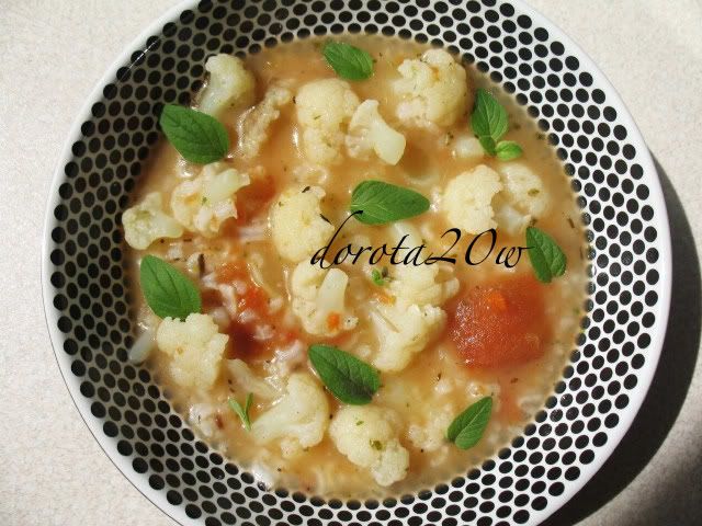 Zupa kalafiorowo - pomidorowa