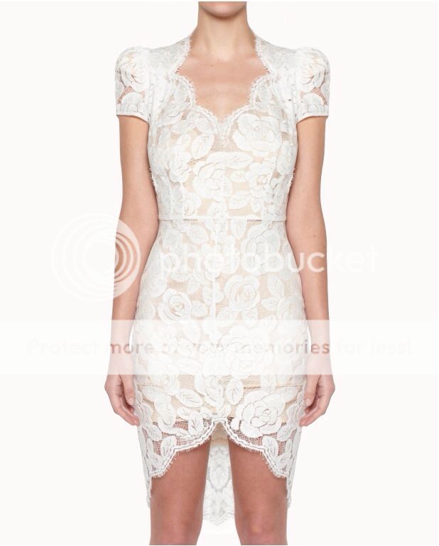 BNWT Lover The Label by Susien Chong Rosebud Lace White Dress Size 8 $