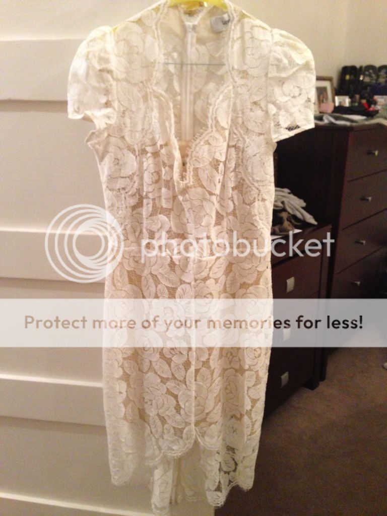 BNWT Lover The Label by Susien Chong Rosebud Lace White Dress Size 8 $