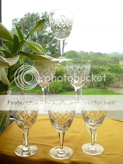 Royal Doulton Webb Corbett 6 Angelique Wine Glasses