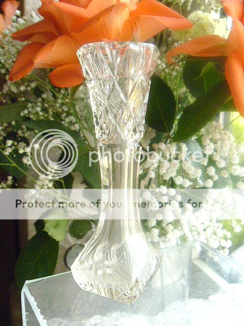 Victorian Crystal A Pair of 4 Posy Vases